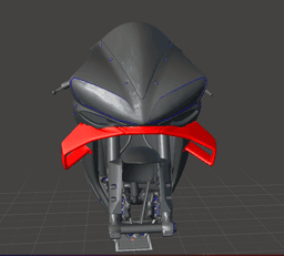 YAMAHA R1 2004 Winglets 3d model