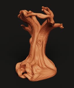 Tree Phone Stand STL | Nature Mobile Holder 3D Print | Desk Accessory 3d model