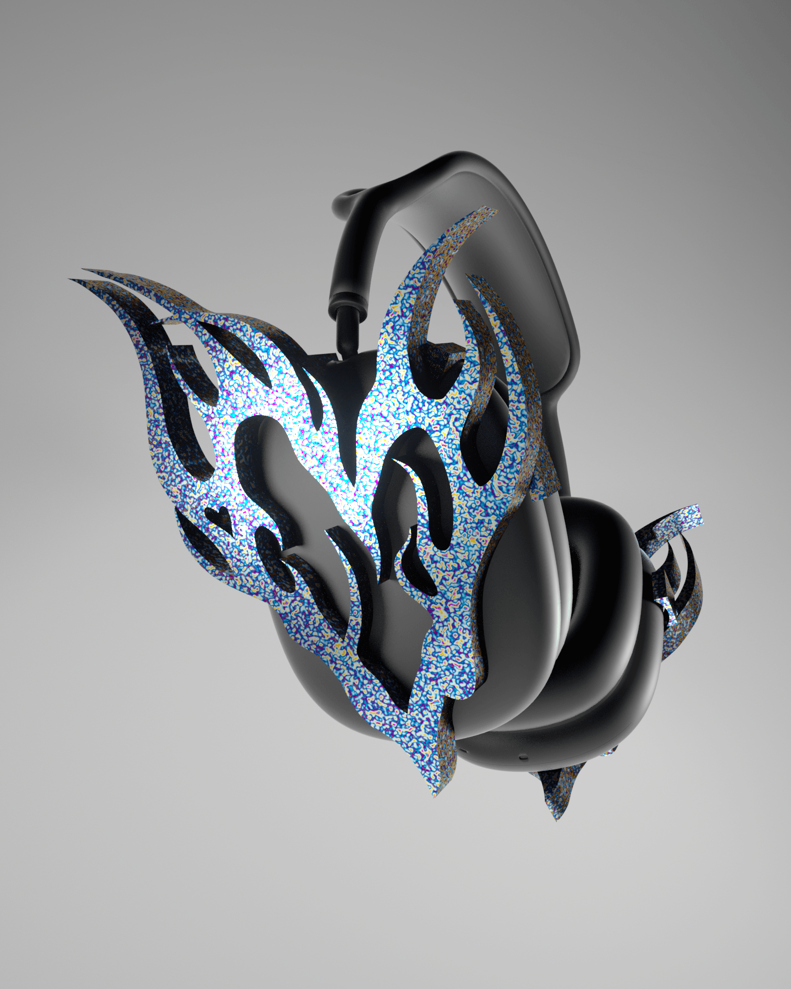 AIRPODS MAX SLIDE-ON ACCESSORY (TRIBAL HEART) 3d model