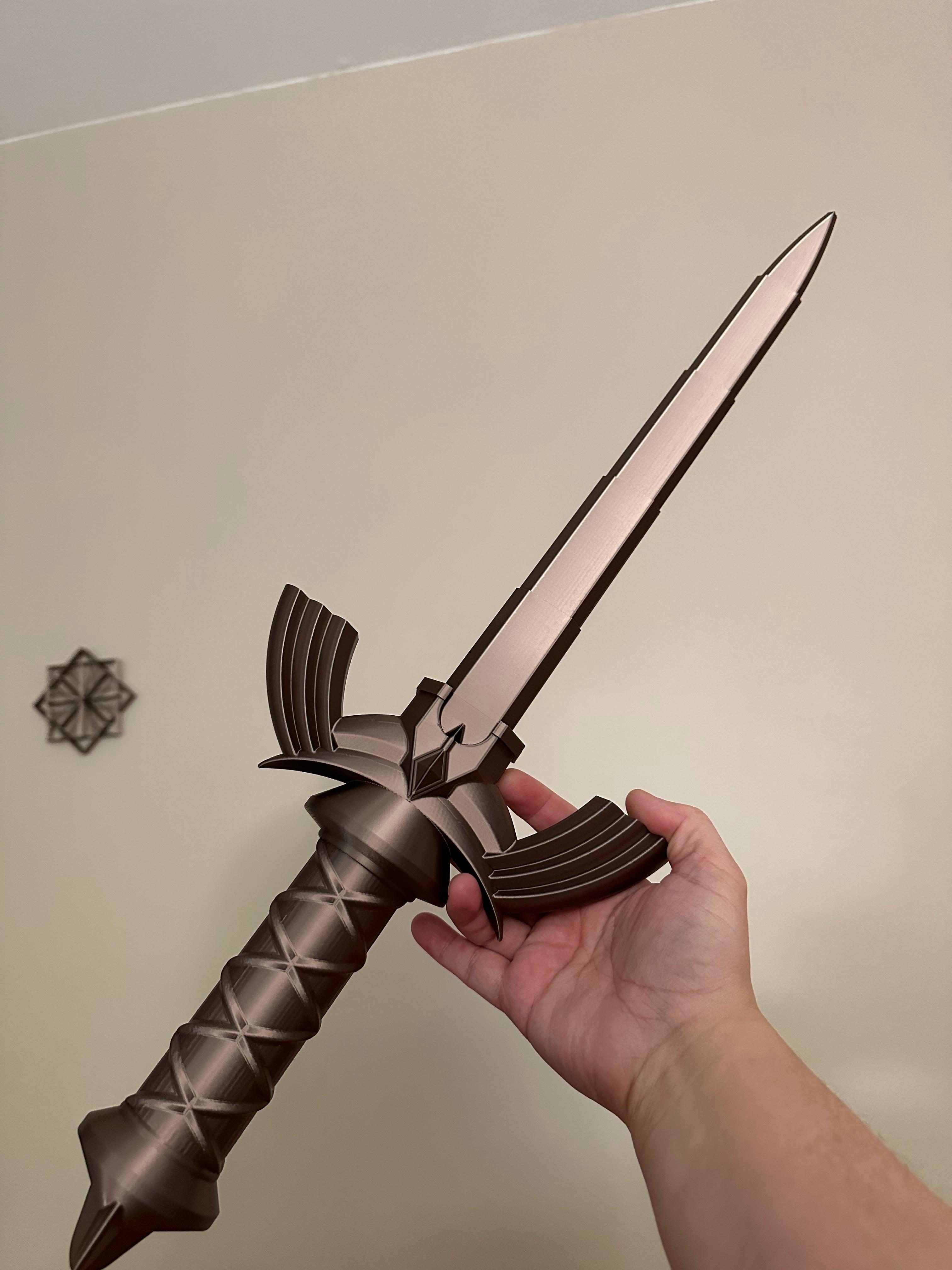 Collapsing Master Sword (Print-in-place) - Amazing! Tolerance on the blade is a little tight but I bet that loosens up over time  - 3d model
