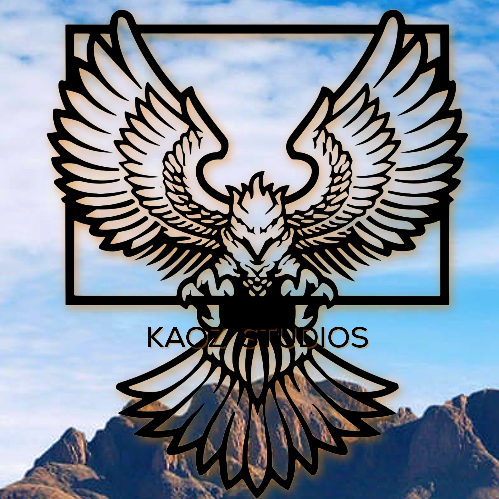 eagle wall art phoenix wall decor American decoration 3d model