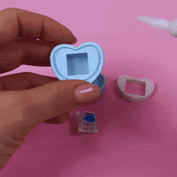 Macaron Heart Clicker, Clicky Keychain 3d model