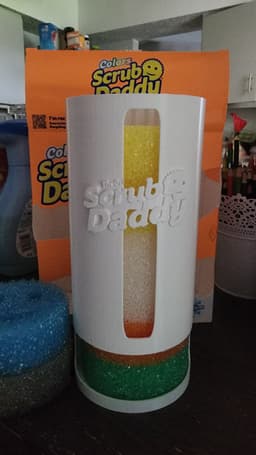 Scrub Daddy Sponge Stack Caddy with Lid 350mm Tall 8 Sponge Caddy 3d model