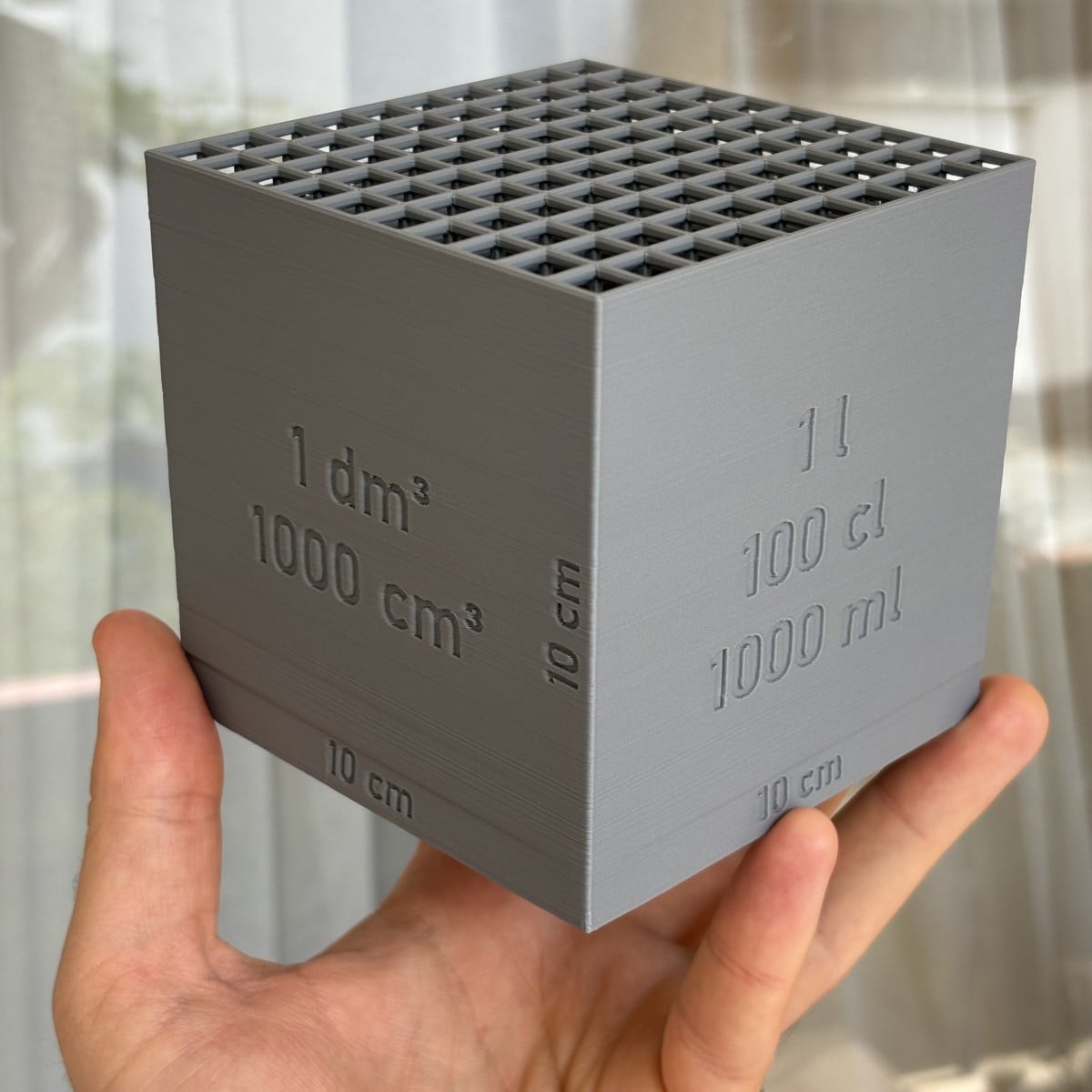 One liter cube 3d model