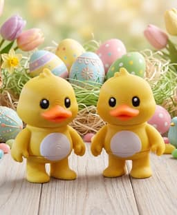 Cute Flexi Duck and Fridge Magnet 3d model