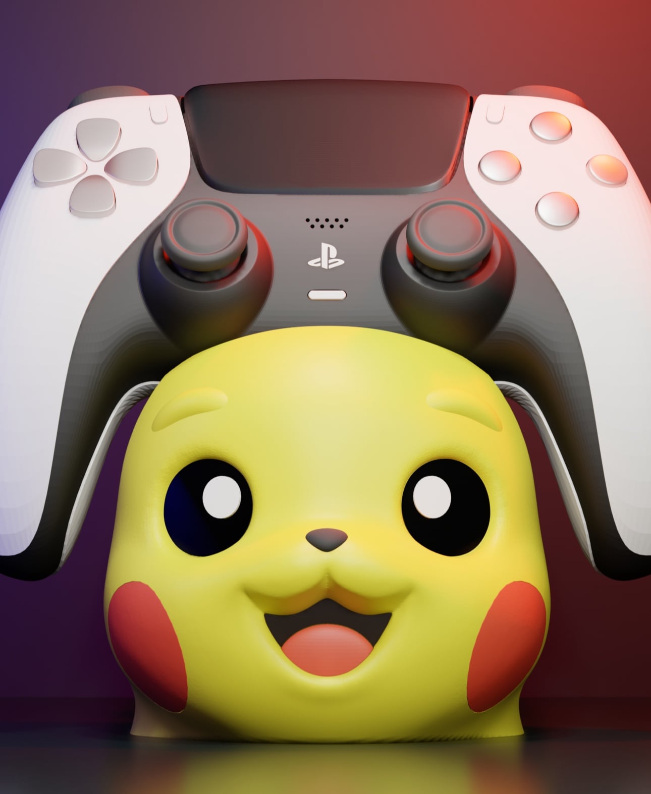 Pikachu Controller Holder 3d model