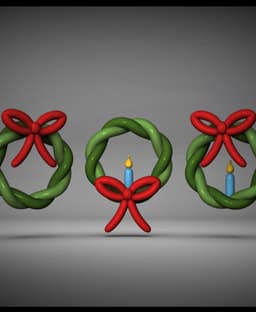 Balloon Holiday Wreath 3d model