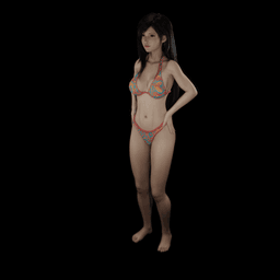 Cute Asian Woman in Bikini 3d model