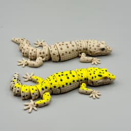 Articulated Leopard Geckos | Pre-Painted + Optional 6mm Glass Eye Version 3d model