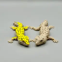 Articulated Leopard Geckos | Pre-Painted + Optional 6mm Glass Eye Version 3d model