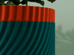 Mizu Planter Pot, Wavy Bezier | Small, Medium, Large | Self Watering and Drip Tray 3d model
