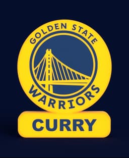 Golden State Warriors Sign - LED Strip Compatible 3d model