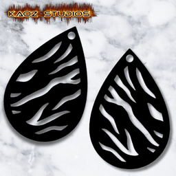 tiger print earrings 3d model