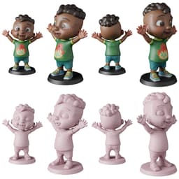 Cocomelon STL Files - JJ TomTom YoYo - Nursery Rhyme 3D Print Models 3d model