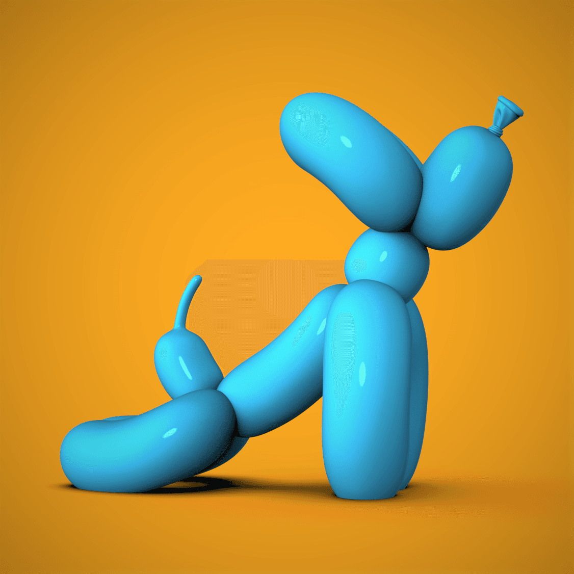 Balloon Doggy Yoga -Upward Dog 3d model