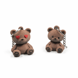LOVE TEDDY KEYCHAINS (TWO VERSIONS) / CUTE KEYCHAIN BUDDIES / TOY / KIDS / KEYCHAIN / TEDDY BEAR 3d model
