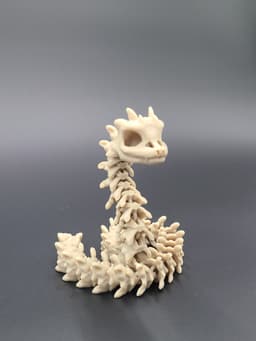 Extra Long Bony Basilisk - Articulated Snap-Flex Fidget (Loose Joints) 3d model