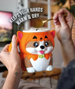Kevin the Corgi Ice Cream Pint Holder 3d model