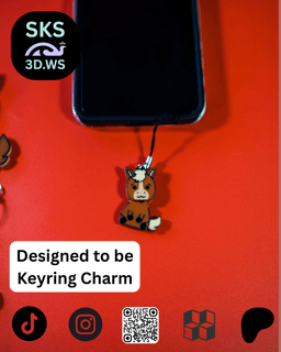 Horse Wiggle Keyring Free File 3d model