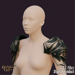 Fantasy Minthara Spidersilk Shoulder Pads Baldrurs Gate 3 STL 3d model