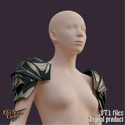 Fantasy Minthara Spidersilk Shoulder Pads Baldrurs Gate 3 STL 3d model