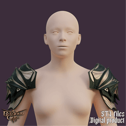 Fantasy Minthara Spidersilk Shoulder Pads Baldrurs Gate 3 STL 3d model