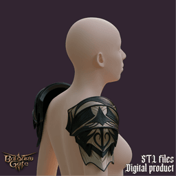 Fantasy Minthara Spidersilk Shoulder Pads Baldrurs Gate 3 STL 3d model