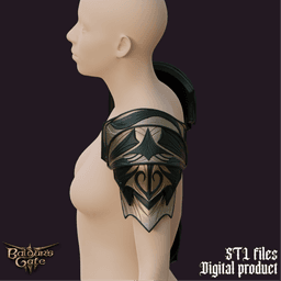Fantasy Minthara Spidersilk Shoulder Pads Baldrurs Gate 3 STL 3d model