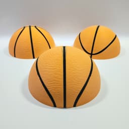 6" Decorative Basketball v1 :: 'Wall Ballz' Hanging Pop-Out 3D Art Collection 3d model