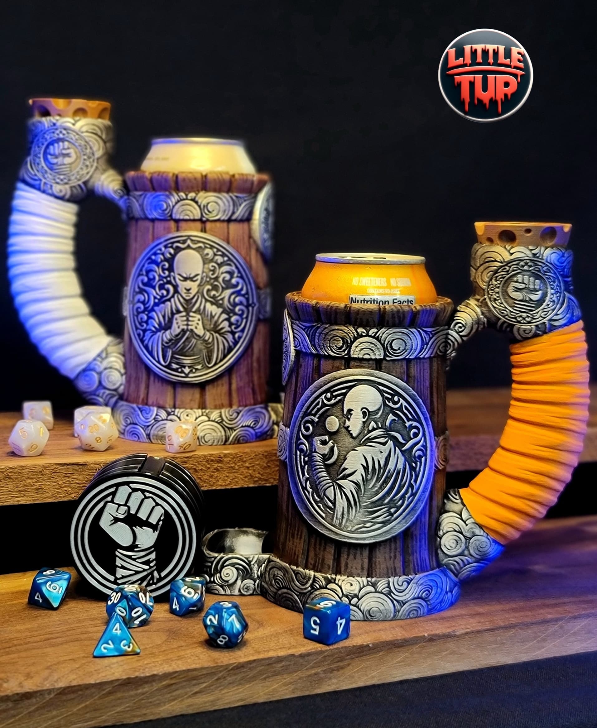 12oz Monk Can Cozy Dice Towers 3d model