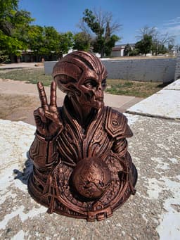 Alien Peace Sign Bust 3d model