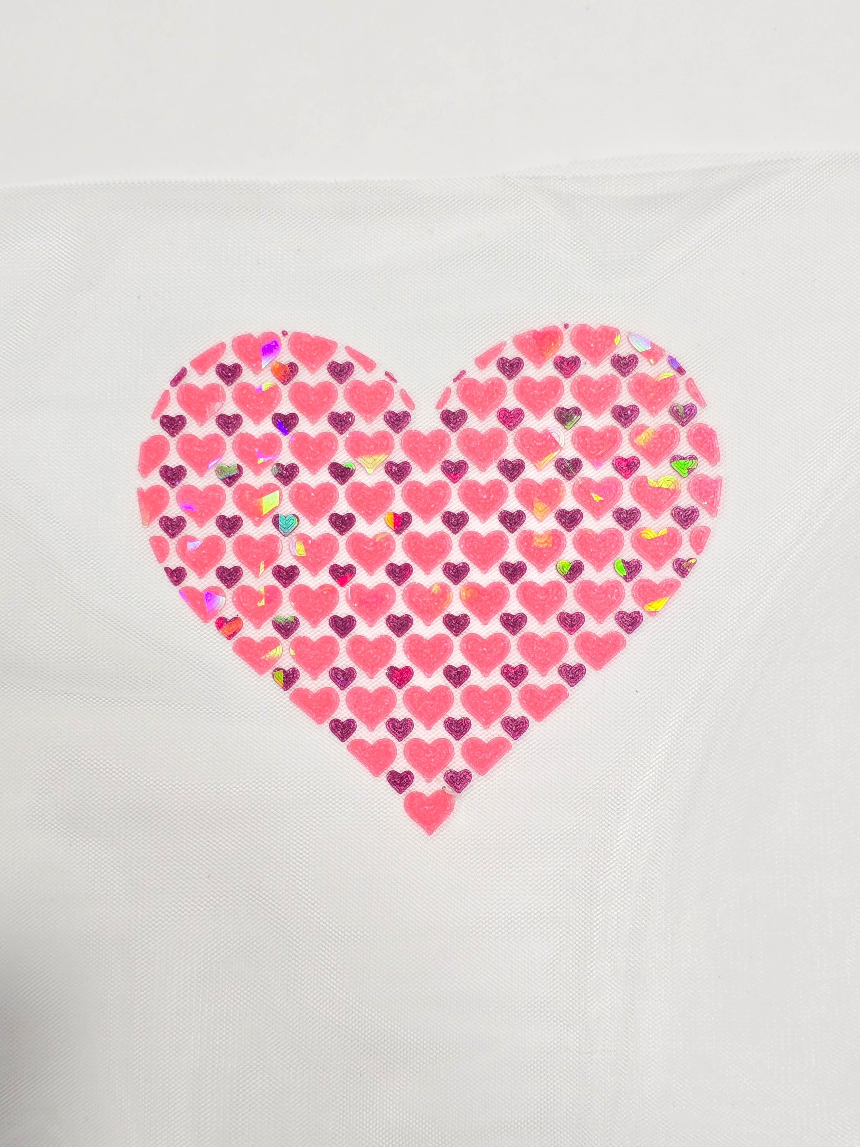 Heart pattern for fabric printing 3d model