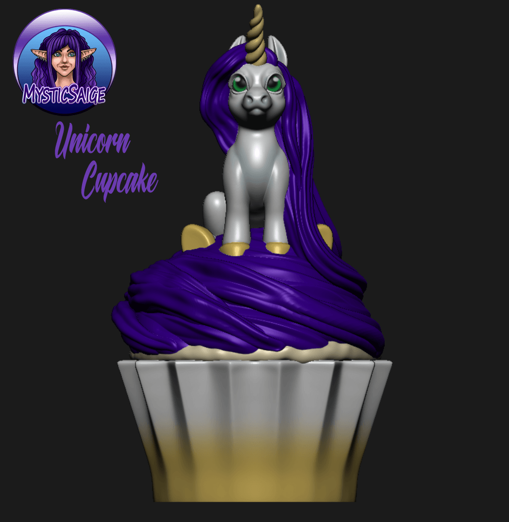 Unicorn Cupcake Containers 3d model