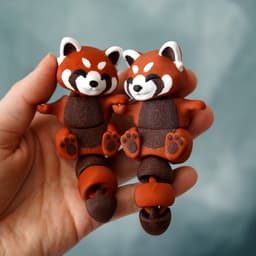 Ruby, the Red Panda - Magnetic Hand-Holding Companion 3d model