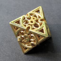 Gothic Rosette Dice Set with Decader 3d model