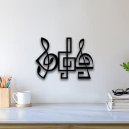 Abstract Musical Wall Art 3d model