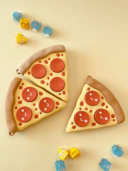 Pizza Slice Multi Clicker Keychain Fidget Toy 3d model