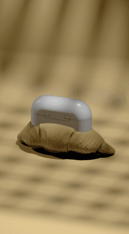 Croissant Airpods Pro 1/2 case/stand 3d model