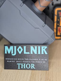 Mjolnir Display Sign 3d model