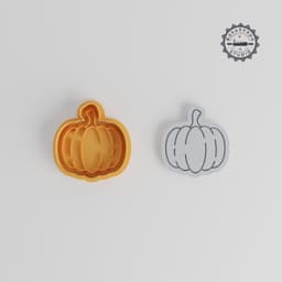 Pumpkin Shape Cutter & Stamp Set, 6-Piece, Perfect for Cookies & Fondant, S/M/L, Autumn Vegetable Designs PRODUCT_1068 3d model