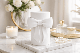 Bow Vase – Minimalist Vase with Sculptural Ribbon Detail 3d model