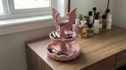 Whimsical Butterfly 3-Tier Vanity Organizer - Makeup and Jewelry Stand 3d model