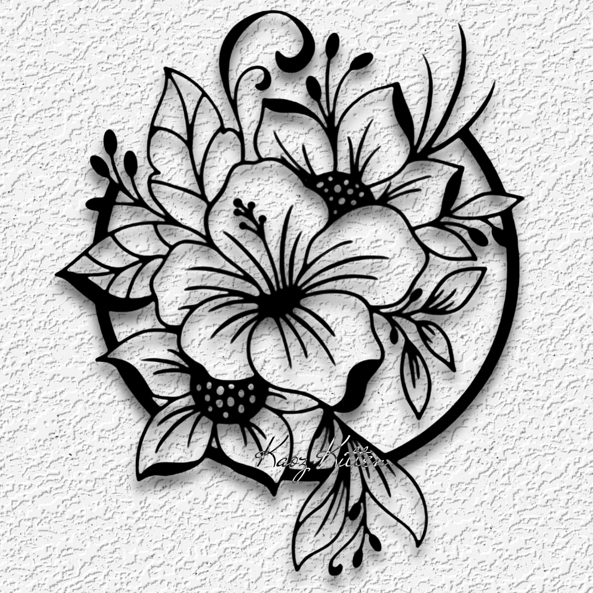 spring flower wall art garden flowers home decor 3d model