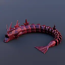 Articulating Gyarados 3d model