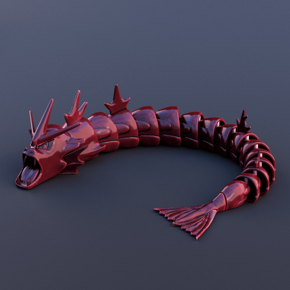 Articulating Gyarados 3d model