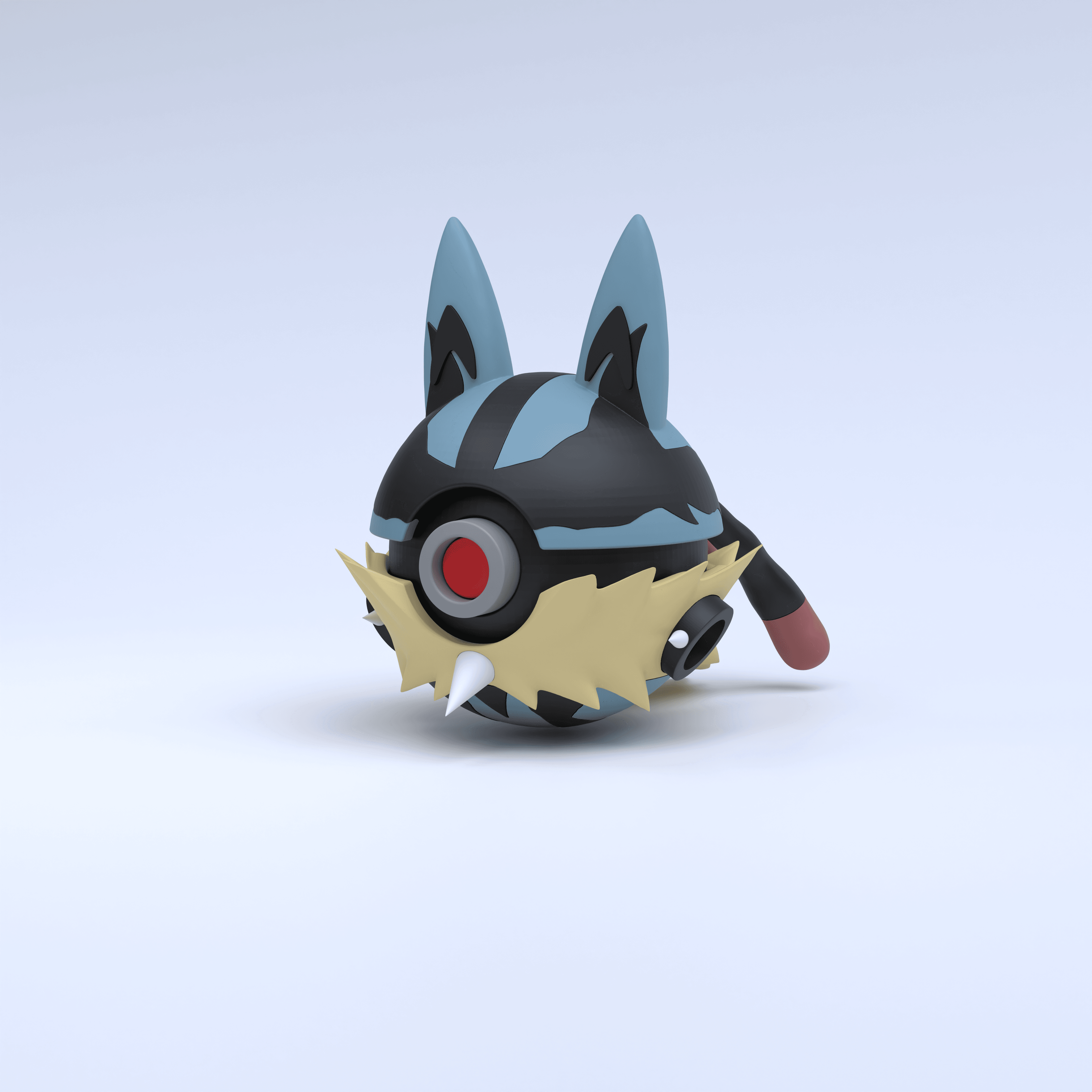 Lucario (Mega) Pokeball 3d model