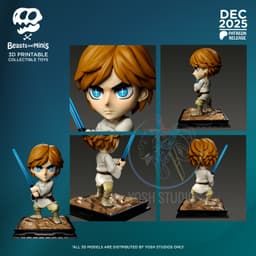 Luke Skywalker Mini 3D Printer STL File 3d model