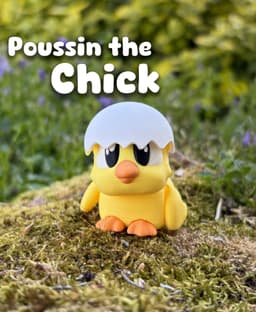 Poussin the Chick – Flexi Fidget Chick – 3DPAW 3d model