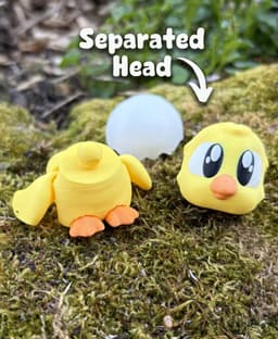 Poussin the Chick – Flexi Fidget Chick – 3DPAW 3d model