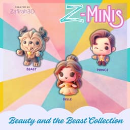 Z-Minis Beauty and the Beast Collection 3d model